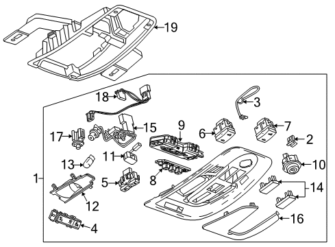 2010 GMC Terrain Overhead Console Diagram