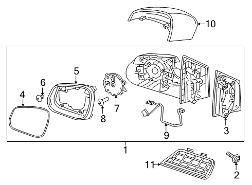 2022 Chevy Spark Outside Mirrors Diagram