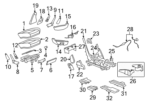 2017 Buick Enclave Second Row Seats Diagram 3 - Thumbnail