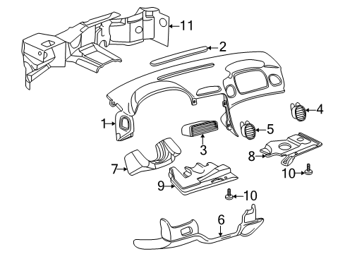 2003 Chevy Corvette Instrument Panel Diagram