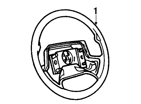 1987 Cadillac Brougham Steering Column, Steering Wheel Diagram 5 - Thumbnail
