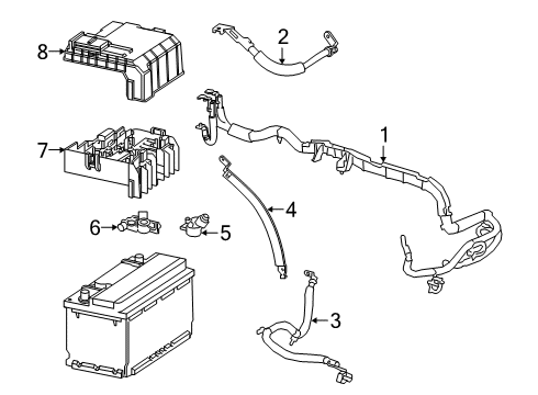 2019 GMC Sierra 1500 Battery Cable Diagram for 85121074