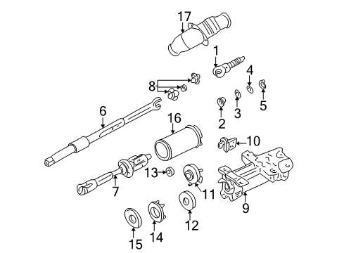 2000 Buick LeSabre Shaft & Internal Components Diagram