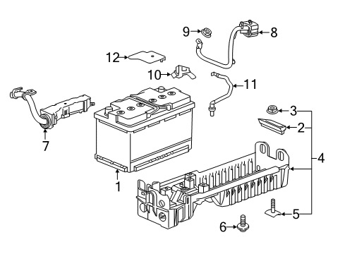 2019 Chevy Cruze Negative Cable Diagram for 42670653