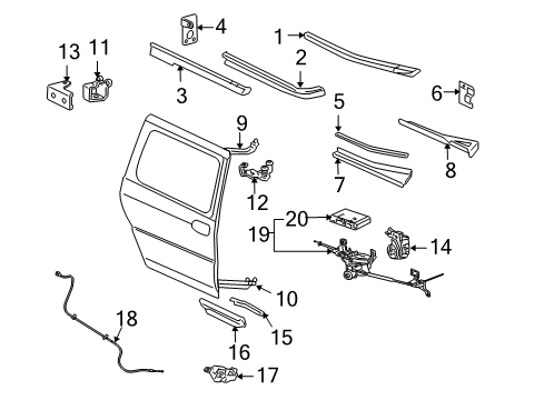 2005 Pontiac Montana Tracks & Components Diagram