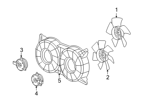 2005 Cadillac STS Cooling System, Radiator, Water Pump, Cooling Fan Diagram 4 - Thumbnail