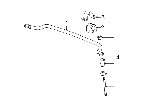 2007 Buick LaCrosse Stabilizer Bar & Components - Front Diagram