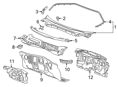2017 Buick LaCrosse Cowl Diagram