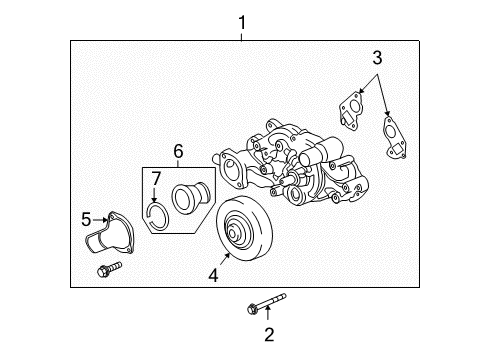 2012 Chevy Camaro Cooling System, Radiator, Water Pump, Cooling Fan Diagram 3 - Thumbnail