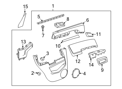 2008 Saturn Vue Pull Handle Diagram for 96817106