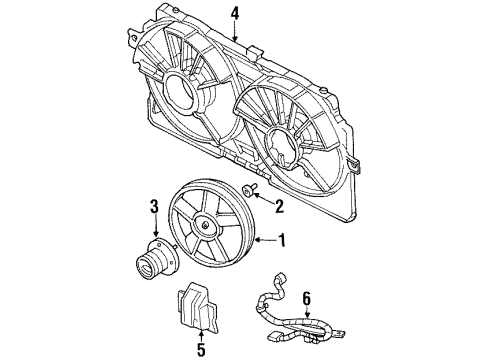 2000 Oldsmobile Intrigue Cooling System, Radiator, Water Pump, Cooling Fan Diagram 2 - Thumbnail