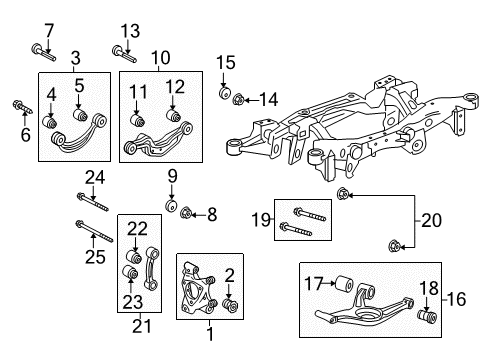 2014 Cadillac XTS Lower Control Arm Front Bushing, Rear Diagram for 22934678