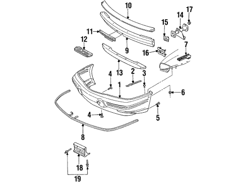 1997 Pontiac Bonneville Stud Plate Diagram for 25625204
