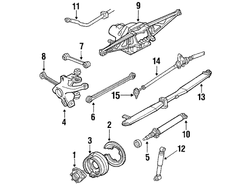 1993 Chevy Corvette Axle Cover Diagram for 14105115