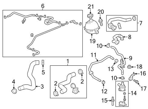 2023 Chevy Equinox Radiator & Components Diagram