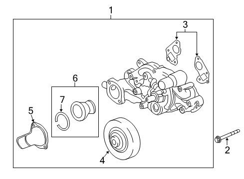 2011 Chevy Corvette Cooling System, Radiator, Water Pump, Cooling Fan Diagram 2 - Thumbnail