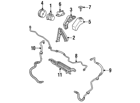 1992 Cadillac Seville Power Steering Return Hose Diagram for 26020182