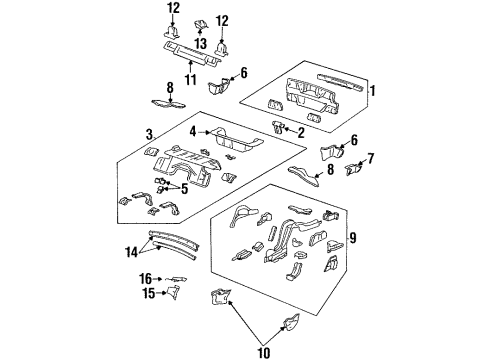 1999 Pontiac Firebird Emblem, Rear Diagram for 12455216