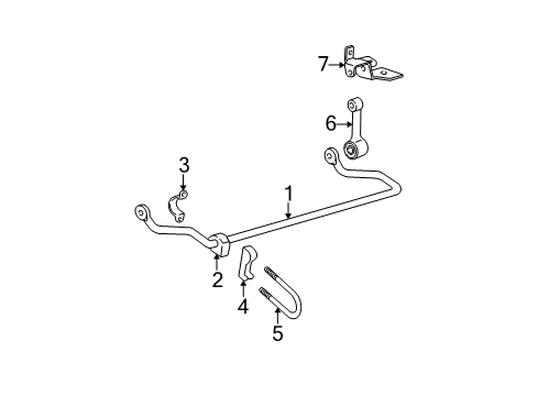 2001 GMC Sonoma Stabilizer Link Bushing, Driver Side Diagram for 15989671