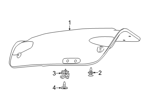 2014 Chevy SS Interior Trim - Trunk Lid Diagram