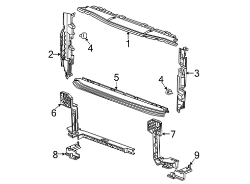2021 GMC Yukon XL Splash Shields Diagram