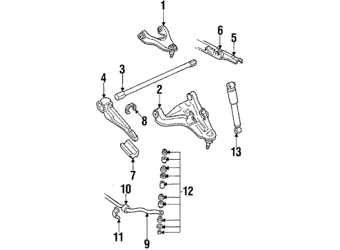 1985 Cadillac Eldorado Front Suspension, Control Arm Diagram 2 - Thumbnail