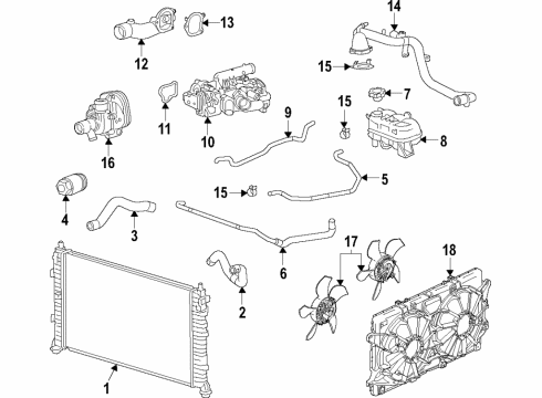 2019 GMC Sierra 1500 Water Pump Diagram for 12718538