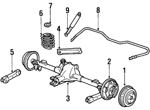1988 Oldsmobile Cutlass Cruiser Rear Suspension Diagram