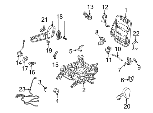 2009 Pontiac Vibe Position Sensor Diagram for 88974713