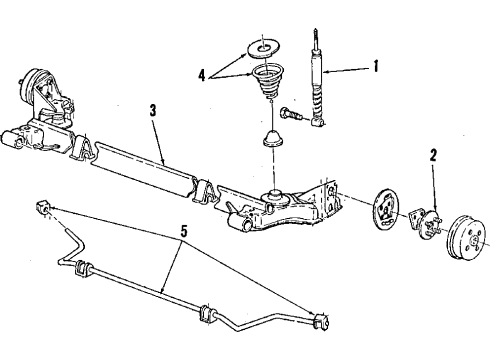 1998 Buick Skylark Rear Axle, Suspension Components Diagram