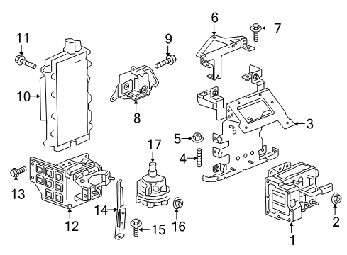 2017 Cadillac CT6 Inverter Cooling Components Diagram
