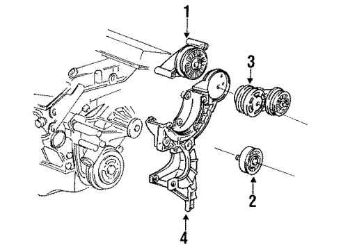 2000 GMC Yukon Belts & Pulleys Diagram