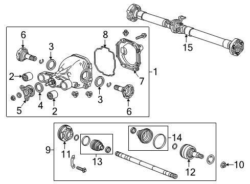 2013 Cadillac ATS Axle & Differential - Rear Diagram