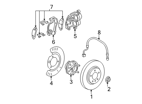 2012 Chevy Impala Brake Components Diagram