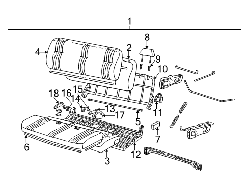 2000 Chevy C3500 Bushing, Front Diagram for 15577373