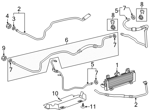 2016 GMC Sierra 2500 HD Trans Oil Cooler Diagram