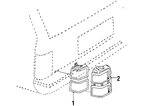 1987 Pontiac 6000 Tail Lamps Diagram 2 - Thumbnail