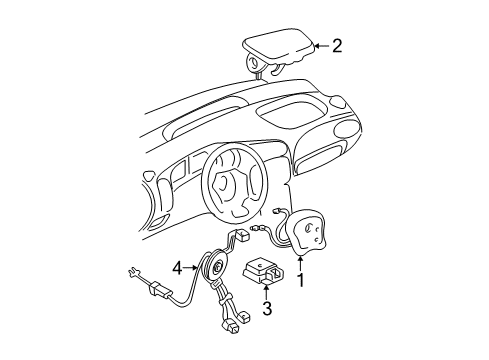 2004 Oldsmobile Alero Air Bag Components Diagram