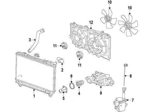 2014 Chevy SS Cooling System, Radiator, Water Pump, Cooling Fan Diagram 3 - Thumbnail