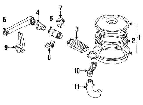 1992 GMC K2500 Suburban Air Intake Diagram