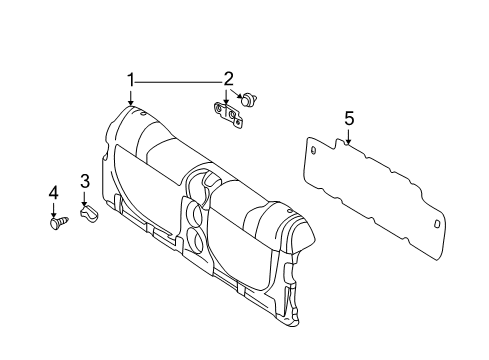 2005 Pontiac Aztek Interior Trim - Tail Gate Diagram
