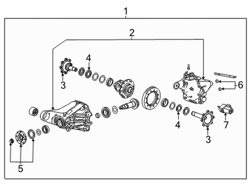 2021 GMC Yukon Axle & Differential - Rear Diagram