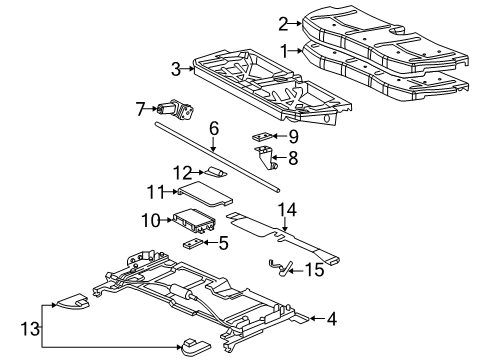 2004 Cadillac SRX Third Row Seats Diagram 2 - Thumbnail