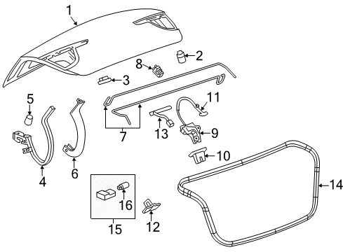 2015 Buick Verano Trunk Lid Diagram