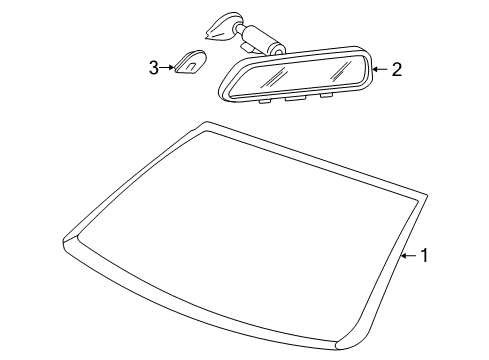 2004 Oldsmobile Alero Windshield Glass Diagram