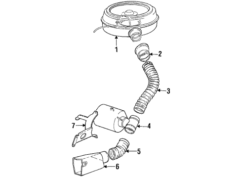1984 Oldsmobile Cutlass Supreme Air Filter Diagram for 8997189