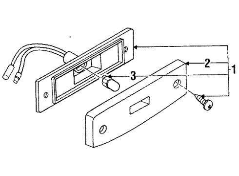 1986 Chevy Spectrum Rear Lamps - Side Marker Lamps Diagram