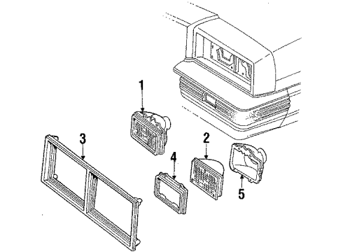 1987 Pontiac Grand Prix Headlamps Diagram