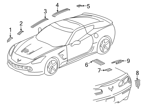 2017 Chevy Corvette Stripe Tape Diagram 5 - Thumbnail