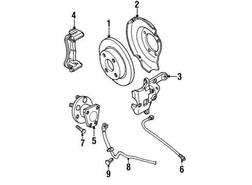 1997 Saturn SL2 Rear Brakes Diagram